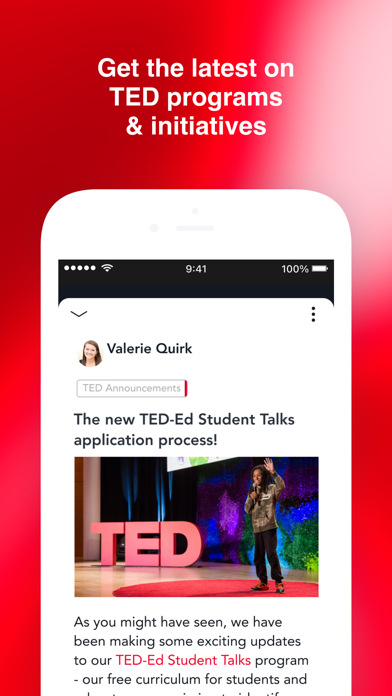ภาพหน้าจอของ TED Community
