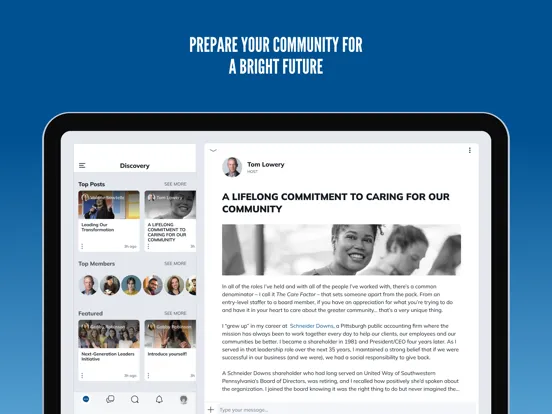 Tangkapan skrin United Way Connect iPad 