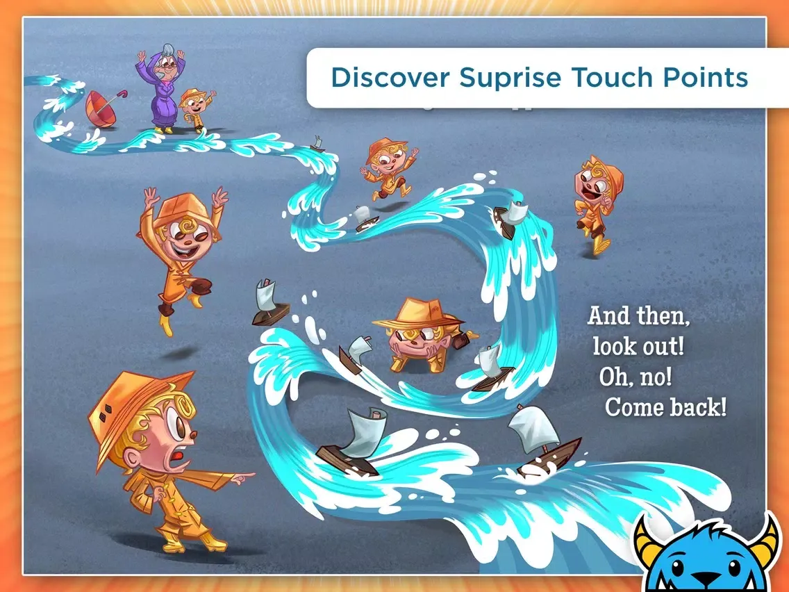 A Shark Knocked On the Door - An Interactive Animated Storybook App For Kids iPad  Screenshots