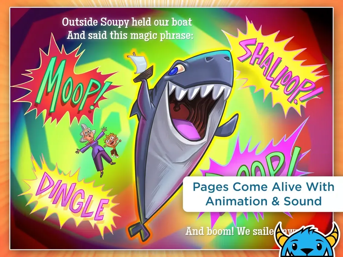 A Shark Knocked On the Door - An Interactive Animated Storybook App For Kids iPad  Screenshots