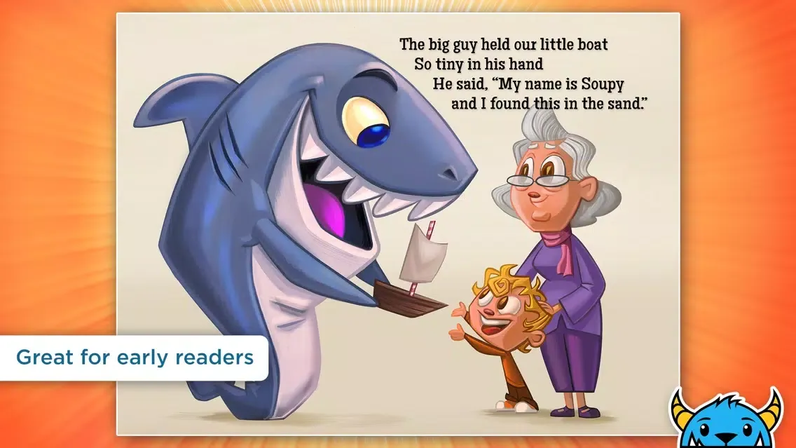 A Shark Knocked On the Door - An Interactive Animated Storybook App For Kids Screenshots
