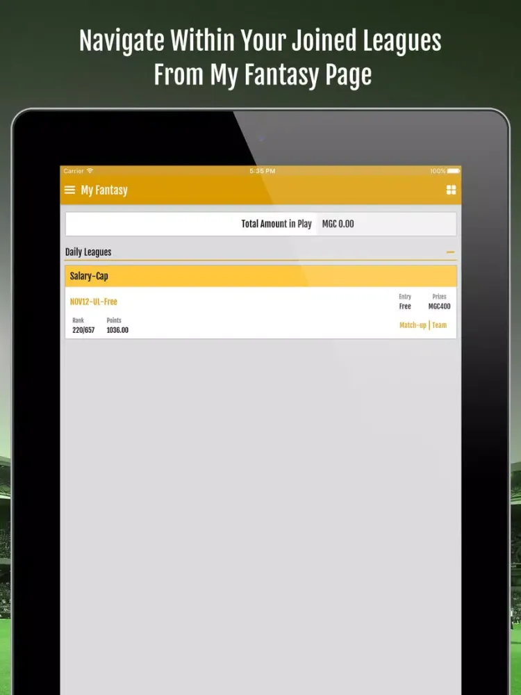 صور migme CricBattle Fantasy Sports iPad 