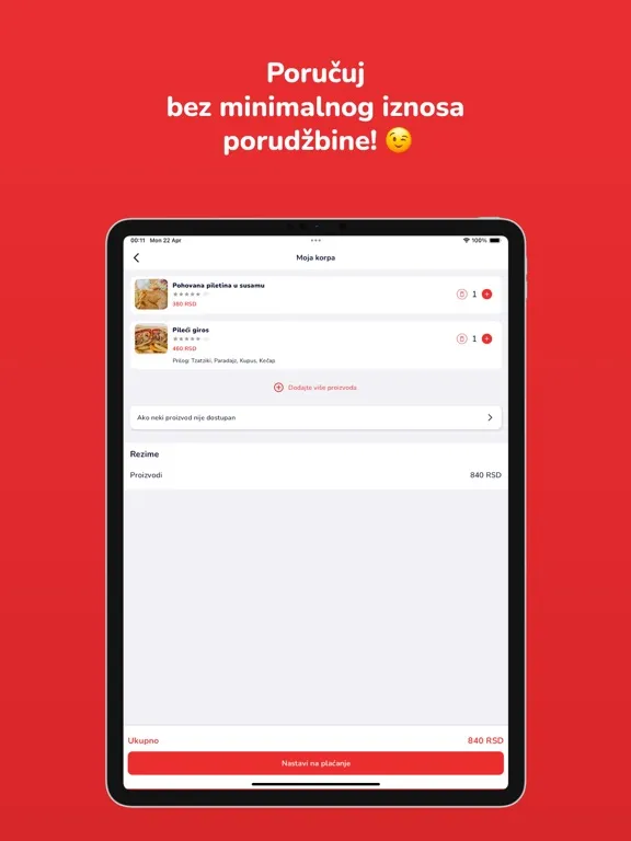Mig Mig Dostava iPad  스크린샷