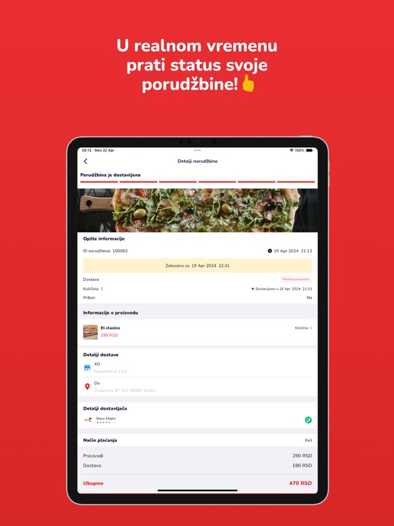 Tangkapan layar Mig Mig Dostava iPad 