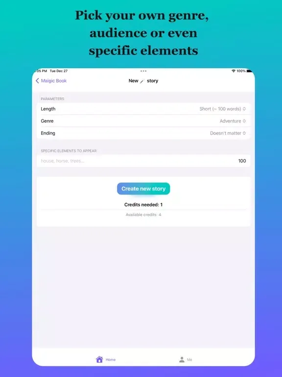 Maigic Book - AI story & tales iPad  Screenshots