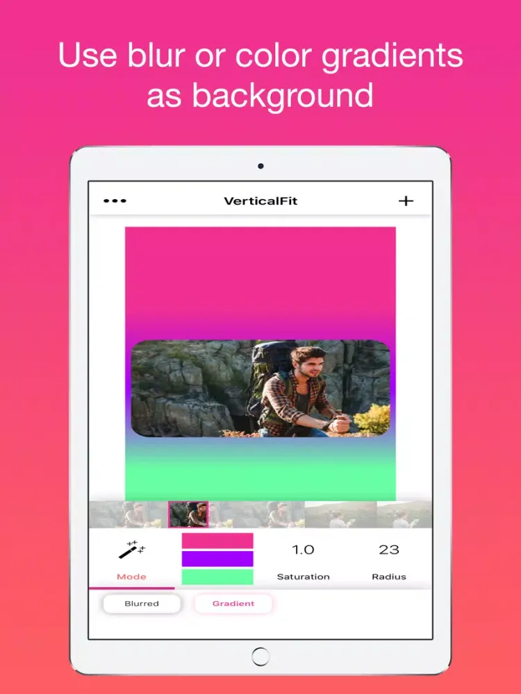 Ảnh chụp màn hình của VerticalFit - Crop Blur Color iPad 