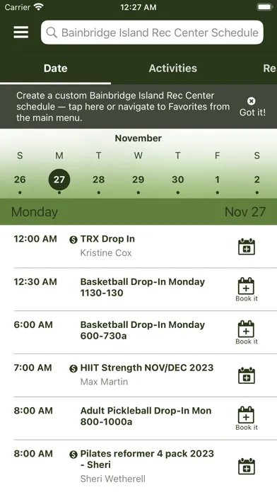 Скриншоты Bainbridge Island Rec Center