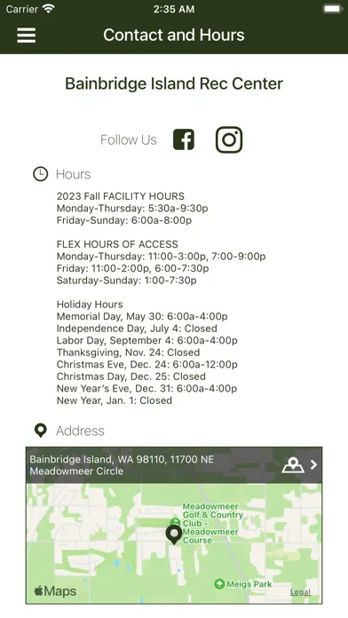 Скриншоты Bainbridge Island Rec Center