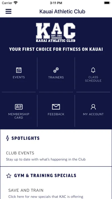 Kauai Athletic Club应用截图