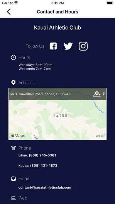 Kauai Athletic Club应用截图