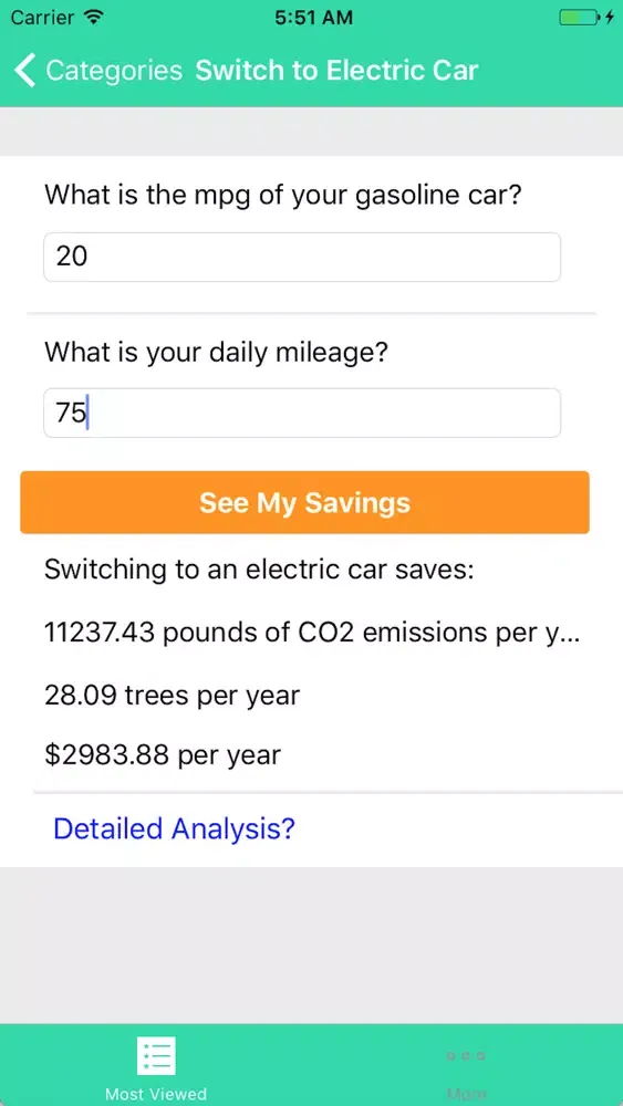 Screenshot di Eco Friendly Calculator