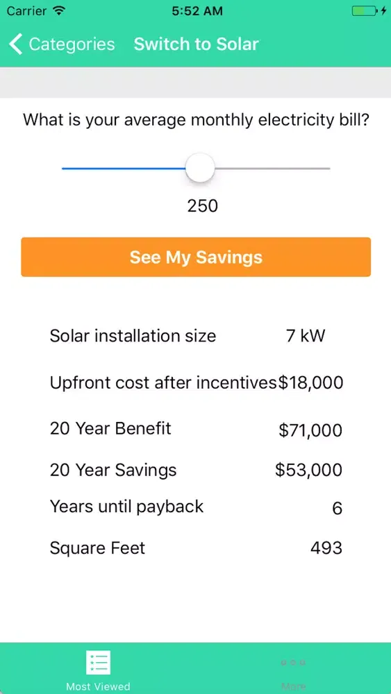 Screenshot di Eco Friendly Calculator