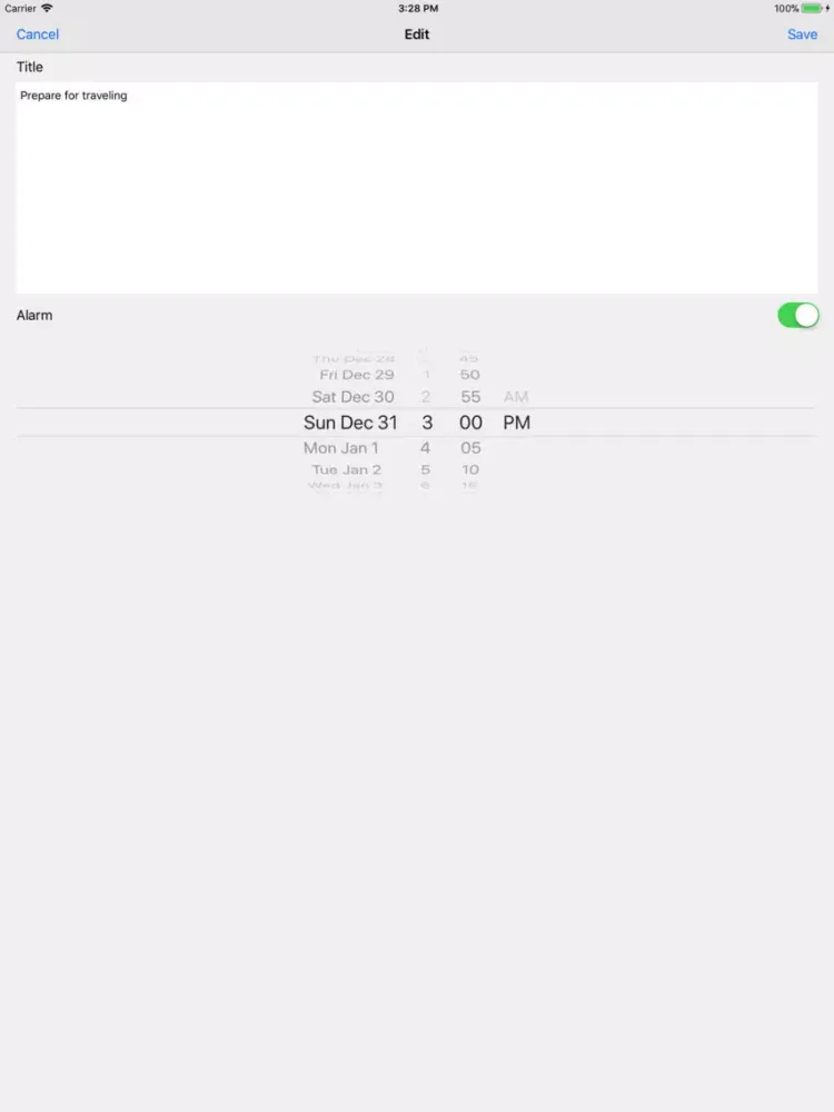 Tangkapan layar QuickToDo Premium iPad 