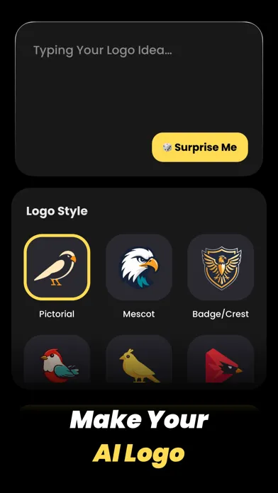 Ảnh chụp màn hình của Logo Maker Shop : AI Logo Art
