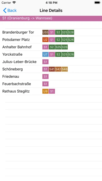 Berlin Subway Route Planner 스크린샷
