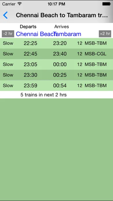 Chennai Local Train Timetable應用截圖