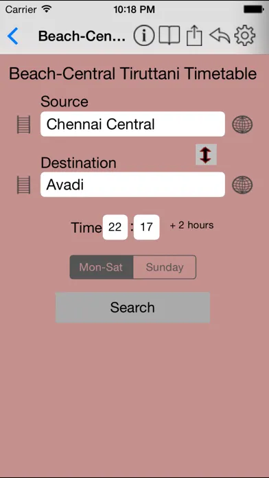 Chennai Local Train Timetable應用截圖