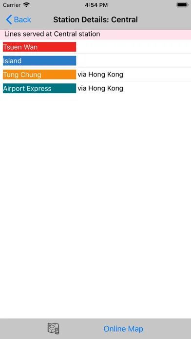 Скриншоты Hong Kong Metro Route Planner