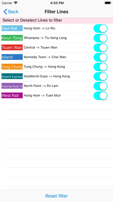 Скриншоты Hong Kong Metro Route Planner