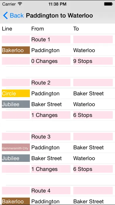 London Train Route Planner سکرین شاٹس