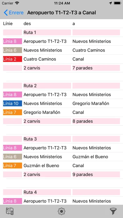 Madrid Metro Route Planner Screenshots