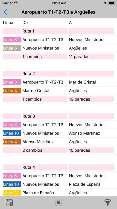Madrid Metro Route Planner Screenshots