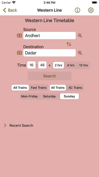 Zrzuty ekranu Mumbai Local Train Timetable