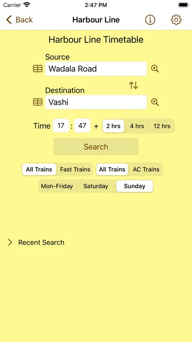 Zrzuty ekranu Mumbai Local Train Timetable