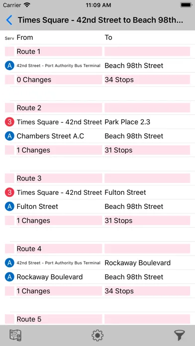 New York Subway Route Planner Screenshots