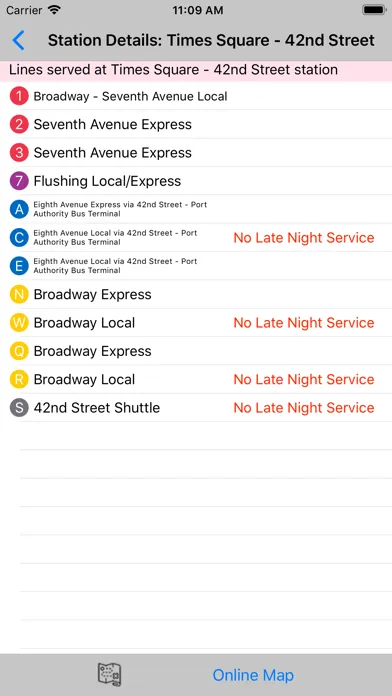 New York Subway Route Planner Screenshots
