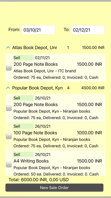 Pocket OrderBook Ekran Görüntüleri