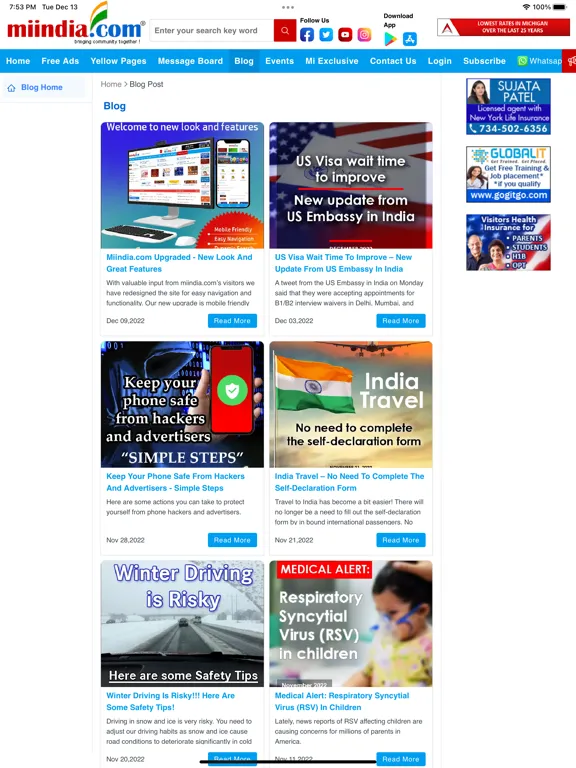 Скриншоты Miindia iPad 