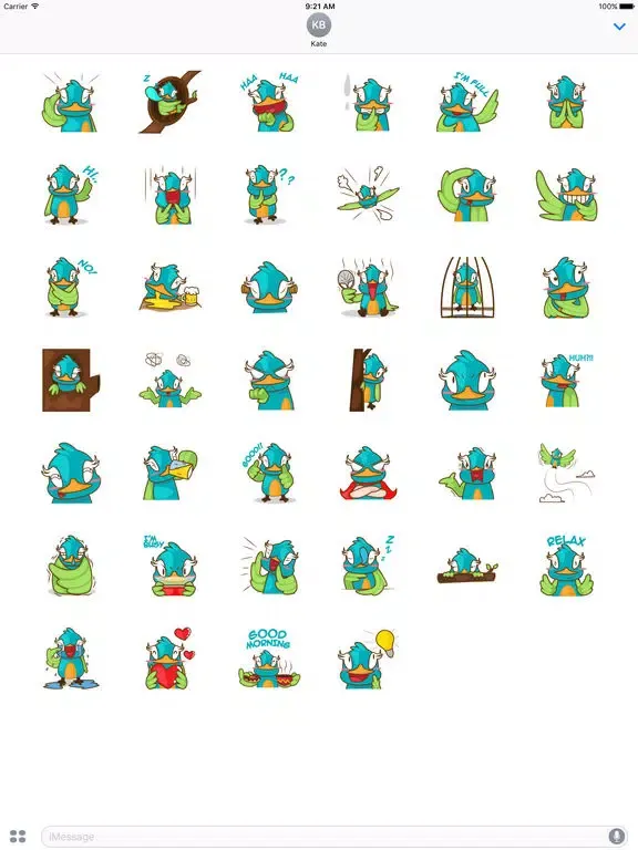 تصاویر Burdz the bird for iMessage Sticker iPad 