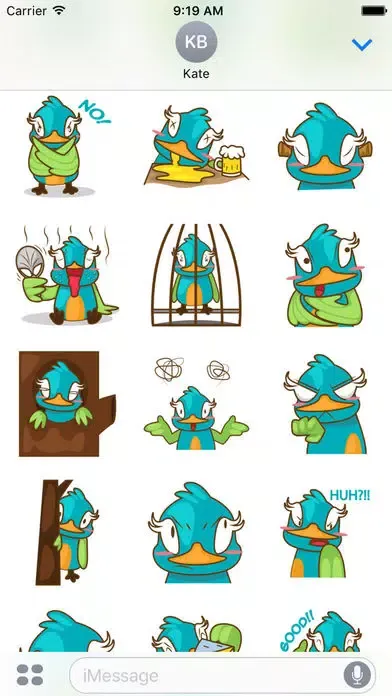 تصاویر Burdz the bird for iMessage Sticker