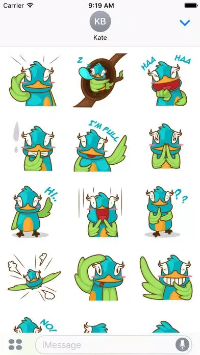 تصاویر Burdz the bird for iMessage Sticker