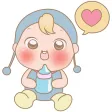 Michi, the cute baby for iMessage Sticker