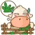 Moobee the chubby fat cow 2 for iMessage sticker