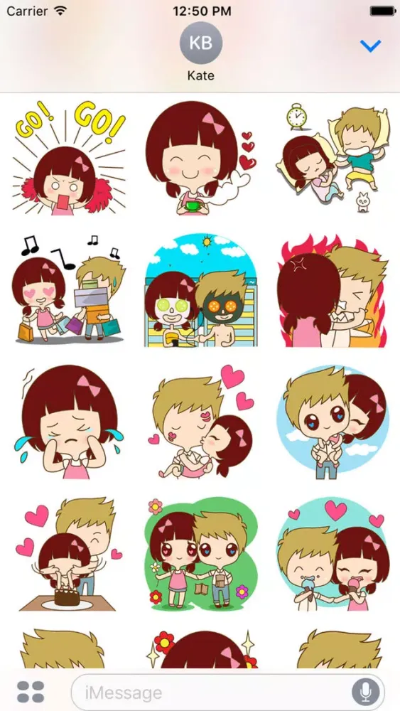 Capturas de tela do The sweet newlywed couple 1 for iMessage Sticker
