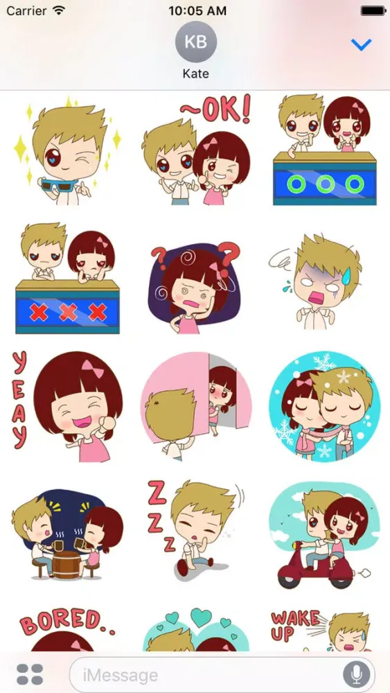 The sweet newlywed couple 2 for iMessage Sticker Screenshots
