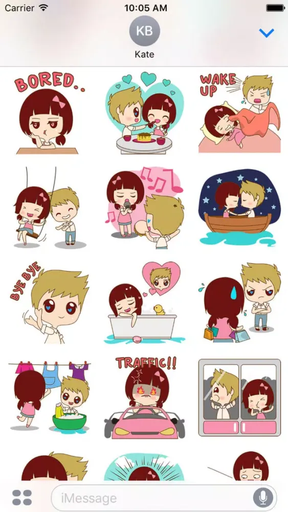 The sweet newlywed couple 2 for iMessage Sticker Screenshots