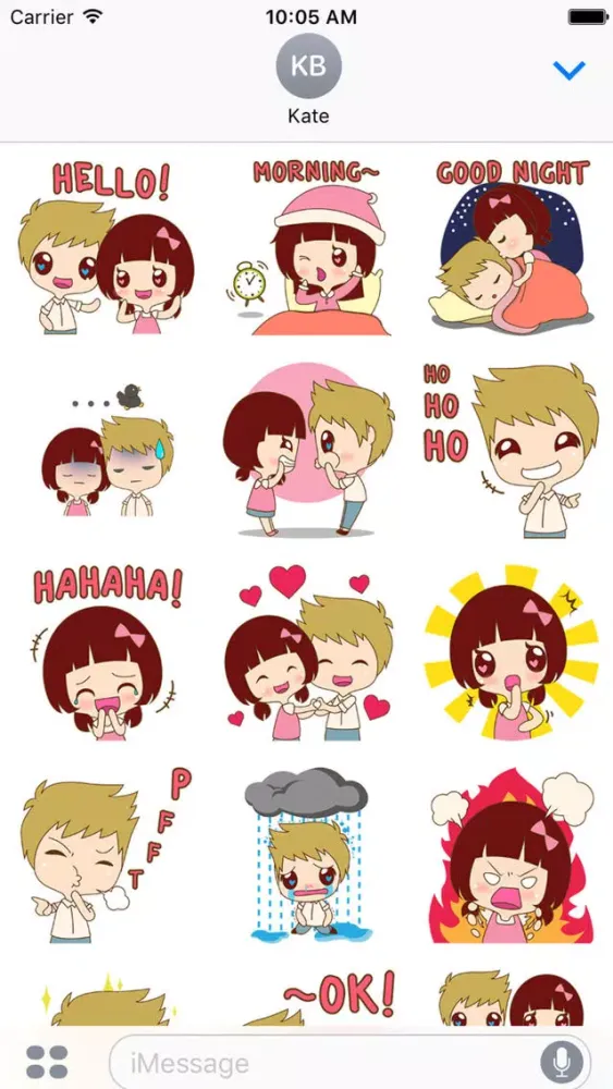 The sweet newlywed couple 2 for iMessage Sticker Screenshots