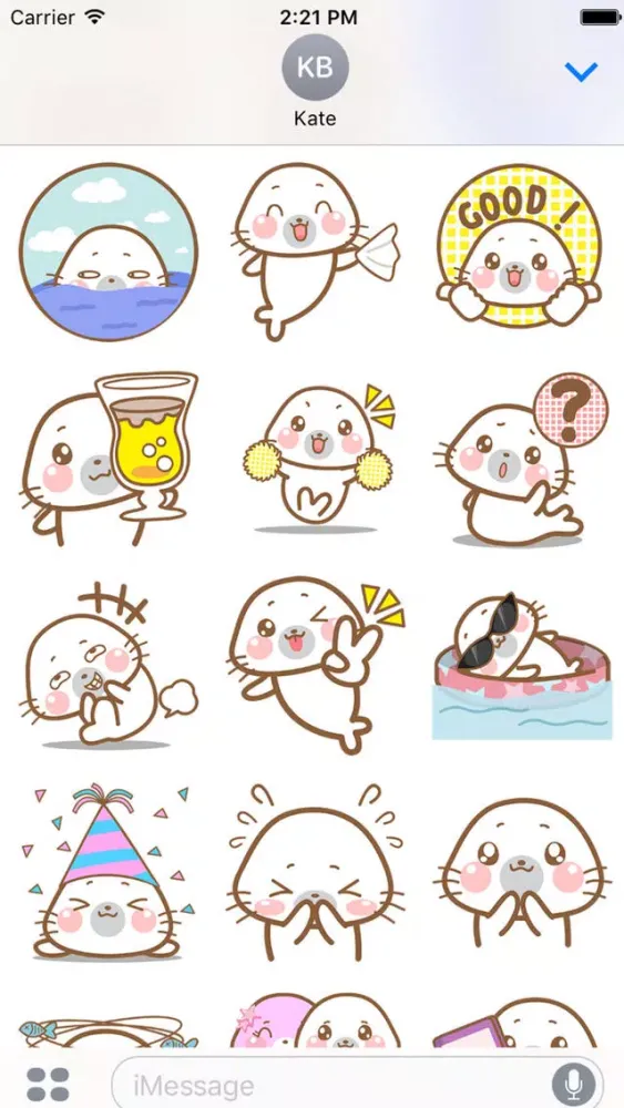 Ảnh chụp màn hình của Baby Seal for iMessage Sticker