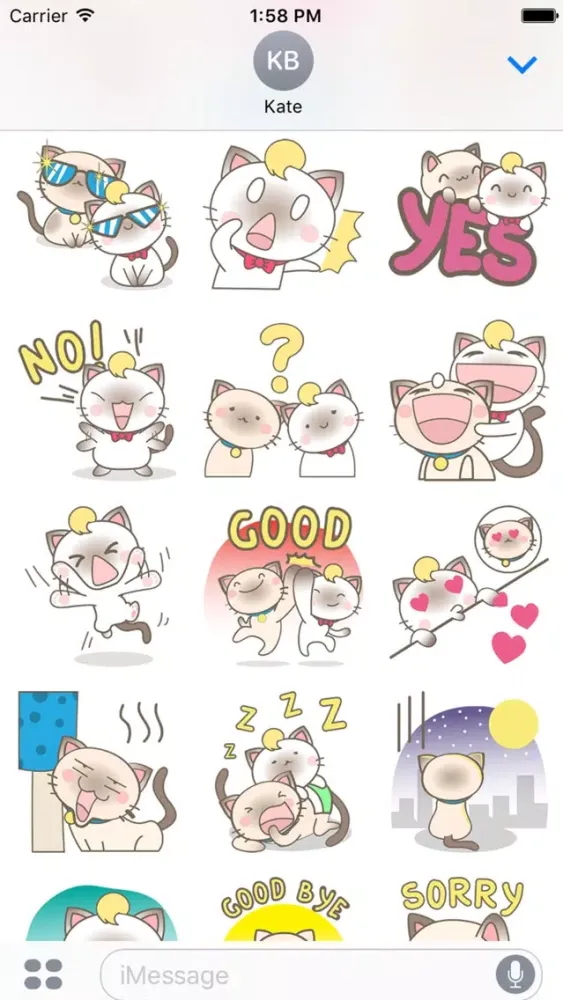 Simi and Suki in love for iMessage Sticker應用截圖