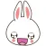 Tilly, the white bunny for iMessage Sticker