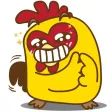 Yelo the naughty chicken for iMessage Sticker