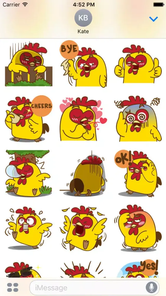 Yelo the naughty chicken for iMessage Sticker स्क्रीनशॉट