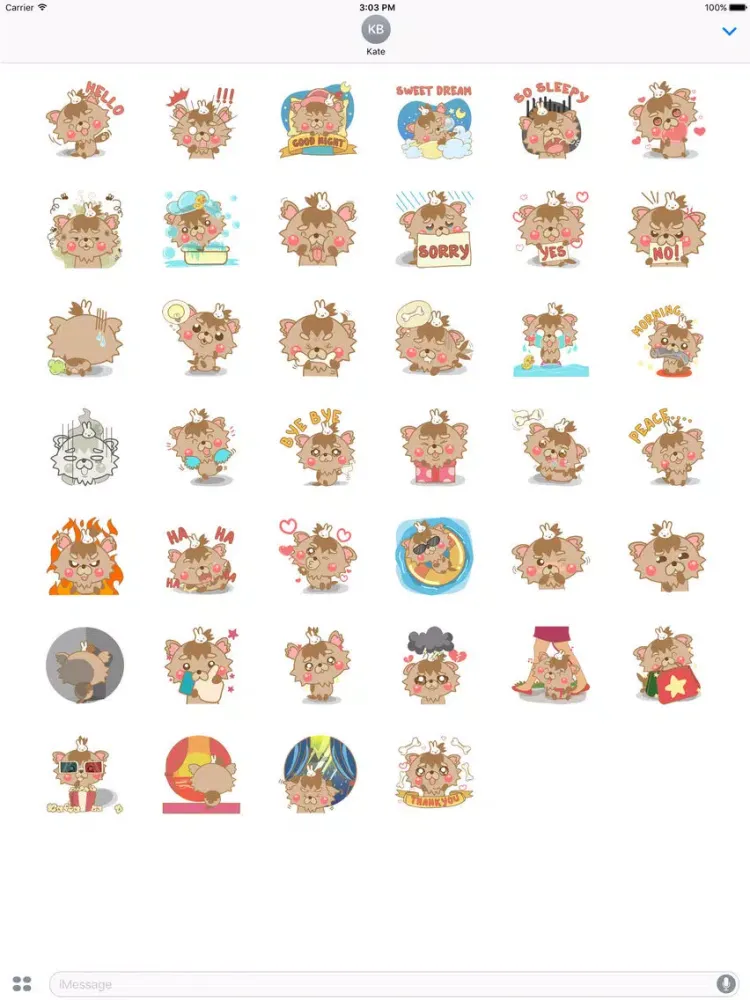 Скриншоты Yorkshire Terrier Puppy for iMessage Sticker iPad 