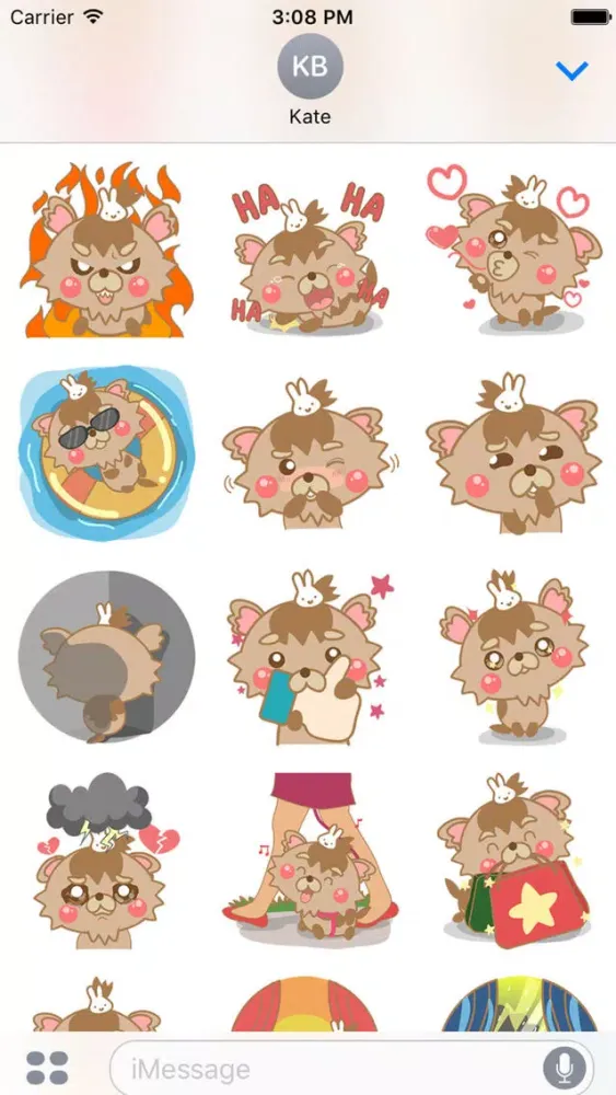 Скриншоты Yorkshire Terrier Puppy for iMessage Sticker