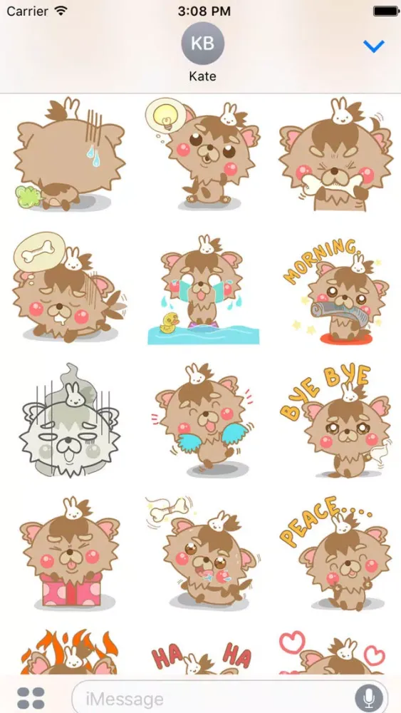 Скриншоты Yorkshire Terrier Puppy for iMessage Sticker