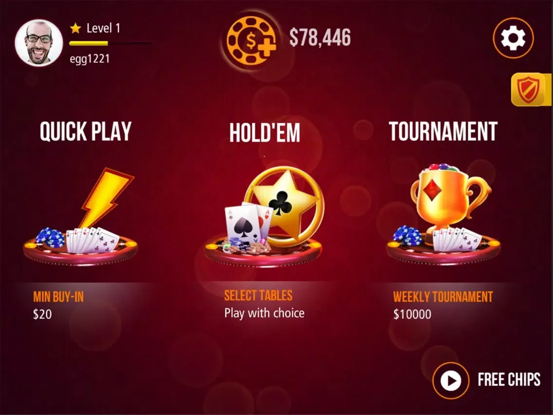 Miiny Poker Texas Holdem iPad  スクリーンショット